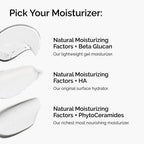 Choose your seal step with 3 different moisturizer options